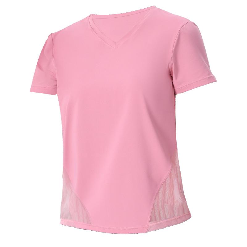 2023 Summer Women s Plus Size Quick-Dry Mesh Yoga Top Extra Large