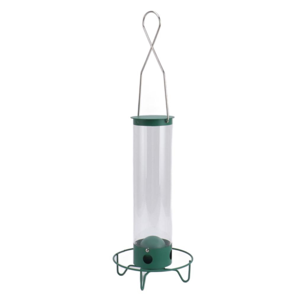 Squirrel Proof Wild Bird Feeder Large Capacity 4 Holes Portable Outdoor Hanging Bird Feeder Easy To Fill Weather