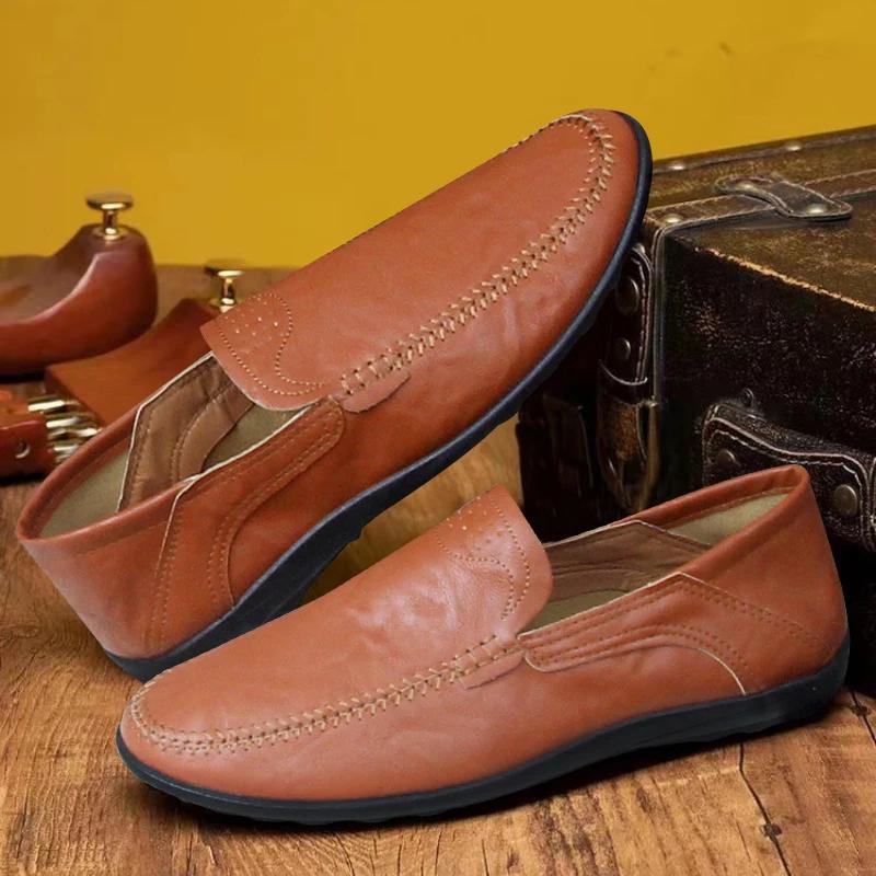 

Fashion Men s Trendy Slip On Solid Colour Penny Loafer Shoes Comfy Non Slip Loafer Shoes 39