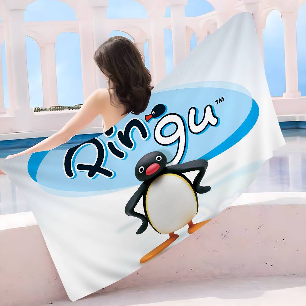 Kreskówka P-Pingu P-Pingwin Film Anime Ręcznik Plażowy do Pływania Miękki Chłonny Myjka Prezenty dla Dzieci na Podróż Kemping Siłownię