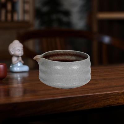Ceramic Matcha Bowl Handmade Green Tea Cup with Pouring Spout Handcrafted Porcelain