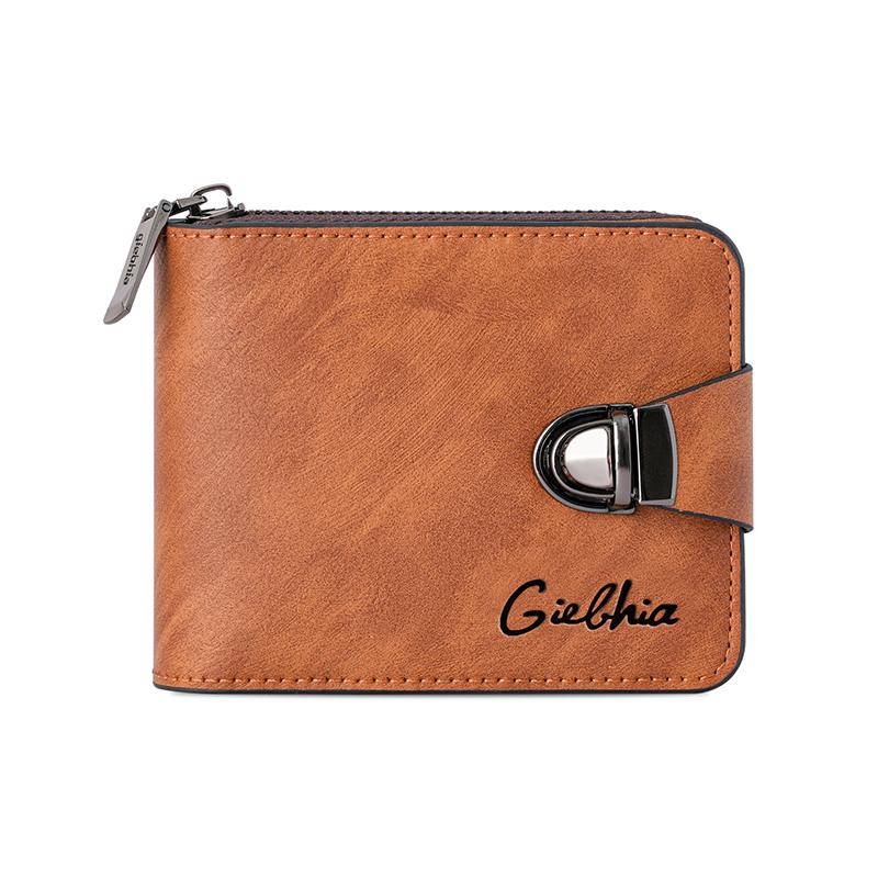 Herren Kurz-Reißverschluss-Geldbörse Business Retro Handtasche Münzfach Mehrere Kartenfächer & Große Kapazität Für Den Täglichen Gebrauch Münzbeutel