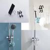 Ganci da Bagno Multifunzione - Porta Asciugamani, Spugna Doccia e Rasoio da Parete con Clip Sicure per Porte in Vetro - Ideale per Organizzare