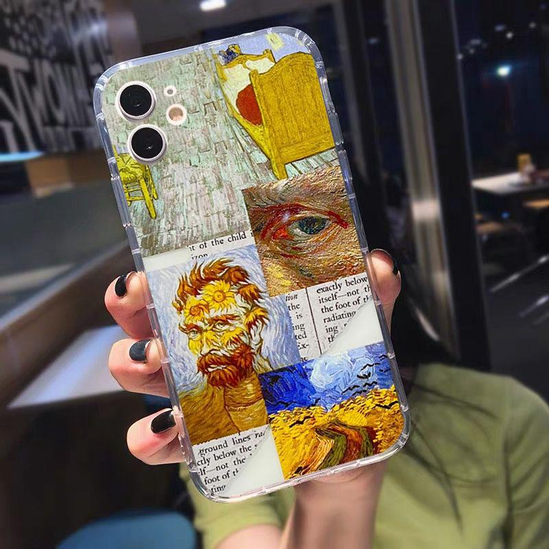 Great Art Van Gogh Oil Painting Phone Case for IPhone 15 Pro Max 14 13 12 11 Pro Max 7 8 14 Plus X XR XS Shockproof Clear Cover