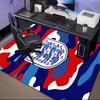 EnglCoat Of Arms Rug for Living Room, Game Rooms, Office, Bedroom, Office Floor Mat Playful Design, fan gifts Christmas decor