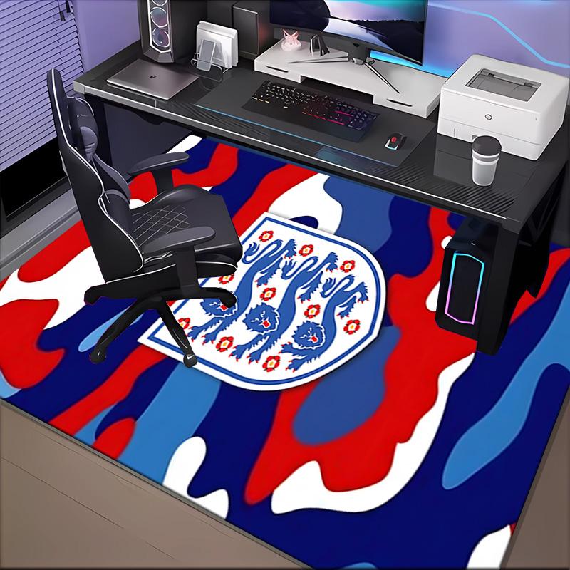 EnglCoat Of Arms Rug for Living Room, Game Rooms, Office, Bedroom, Office Floor Mat Playful Design, fan gifts Christmas decor