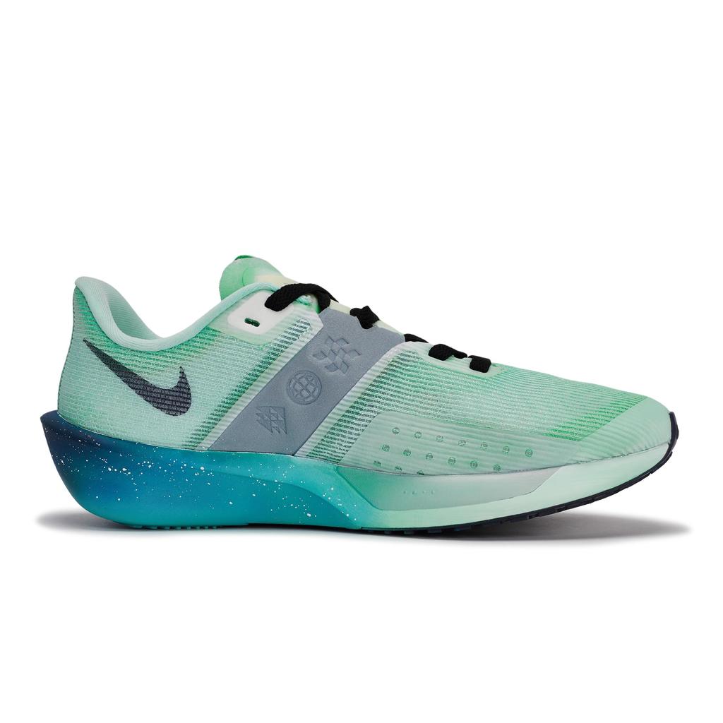 Nike Rival Fly 4 Abrasion Resistant Low top Running Shoes Men's Black Blue Cyan FV6040-102(Team1189-)