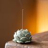 Handmade Celadon Lotus Incense Holder for Home and Tea Ceremonies
