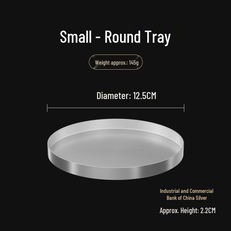 Nordic Gold Round Stainless Steel Luxury Jewelry & Cosmetics Storage Tray