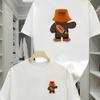 Summer Mens Tshirt  100 Pure Cotton Highquality Casual Loosefitting Breathable Shortsleeved Fashionable Bear Print