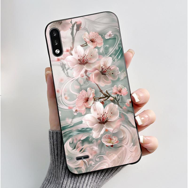 Casing For LG K22 Soft Case LMK200Z LMK200E LMK200B LM-K200 Aesthetic Cute Cat Cartoon Phone Back Cover Shockproof Black Bumper