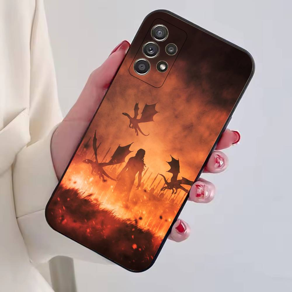 Game of T-Thrones cool Phone Case Black Silicone Soft For Samsung S25,S24,S21,S22,S23,S30,Ultra,S20,Plus,Fe,Lite