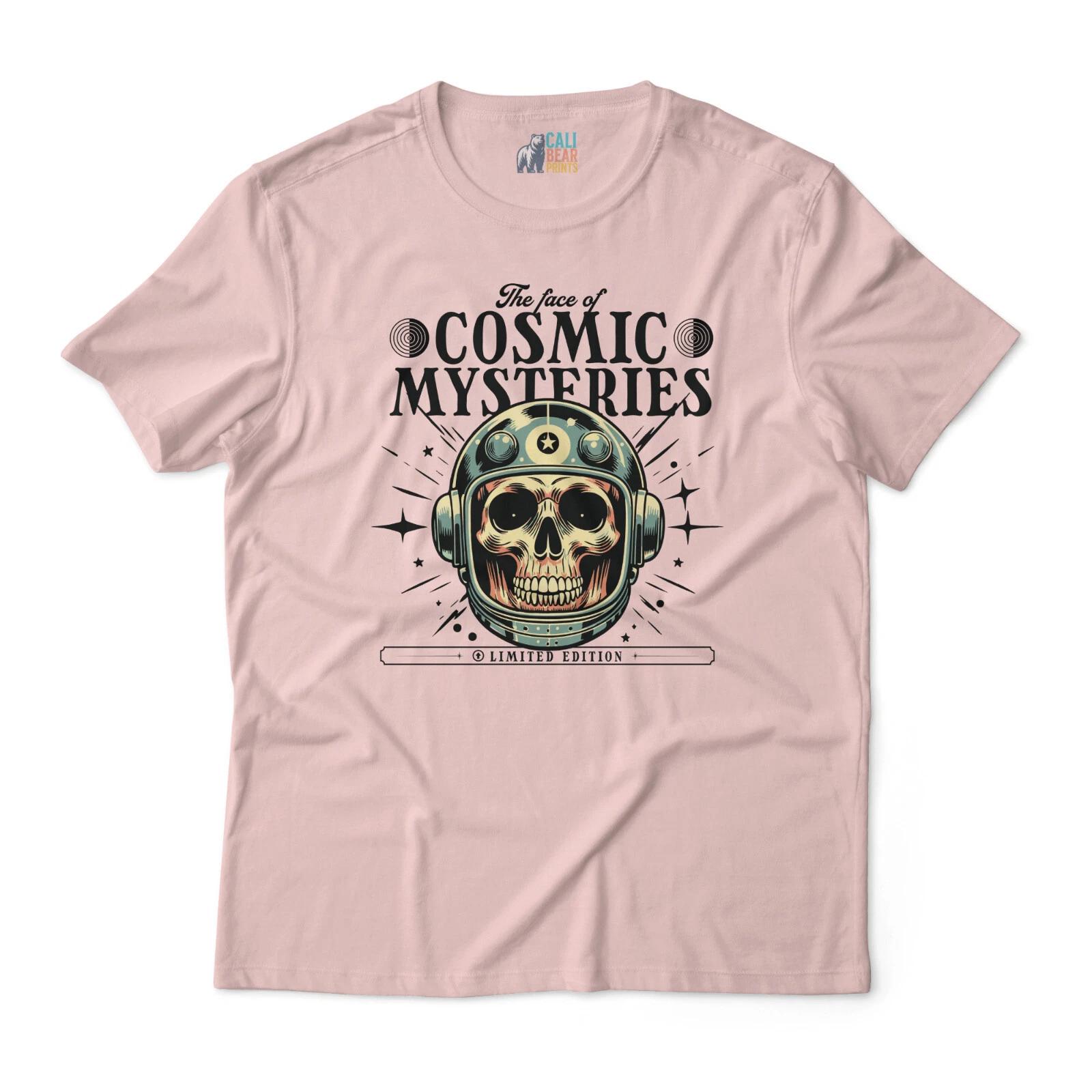 

The Face of Cosmic Mysteries - Space Skull T shirt - Unisex Graphic Tee XL