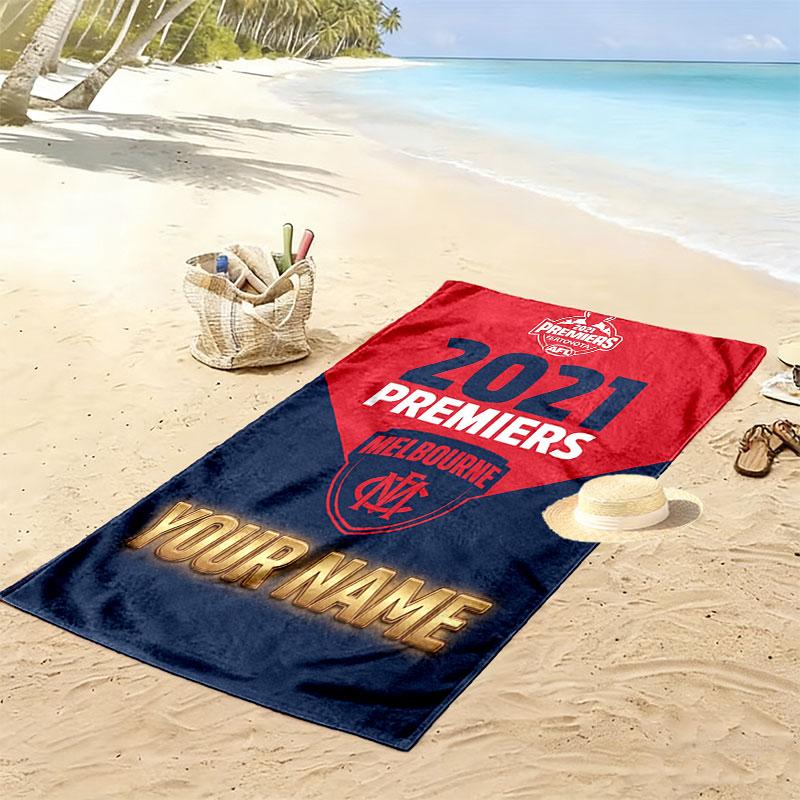 Custom Melbourne Fc Print Beach Towel, Large Soft Quick Dry Towel for Beach Camping Swimming