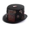 Klassischer Gothic-Hut Steampunk Viktorianischer Zylinder für Halloween Karnevalsparty Vintage Werbe-Partyartikel