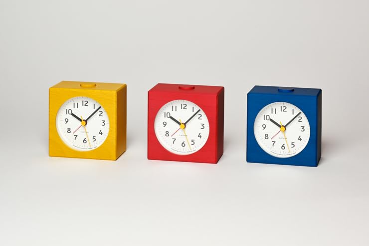 Lemnos Alarm Clock, Analog, Farbe, Natural Wood, Red, PA25-01 RE
