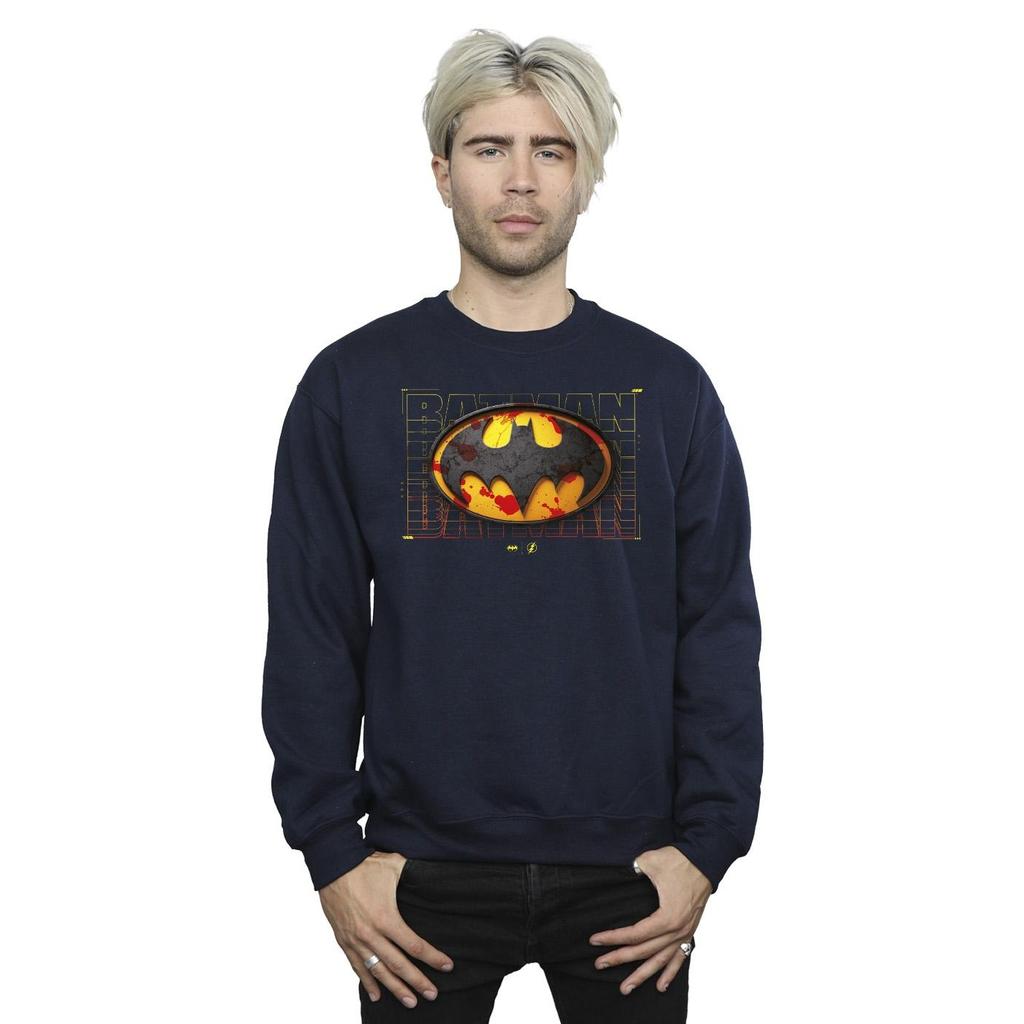DC Comics Mens The Flash Batman Red Splatter Sweatshirt