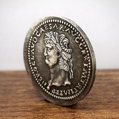 Starověcí římsští králové, stříbrné mince, stříbrné dolary, mince NERO CLAVDIVS římských králů, starožitné mince, sběratelské řemeslo