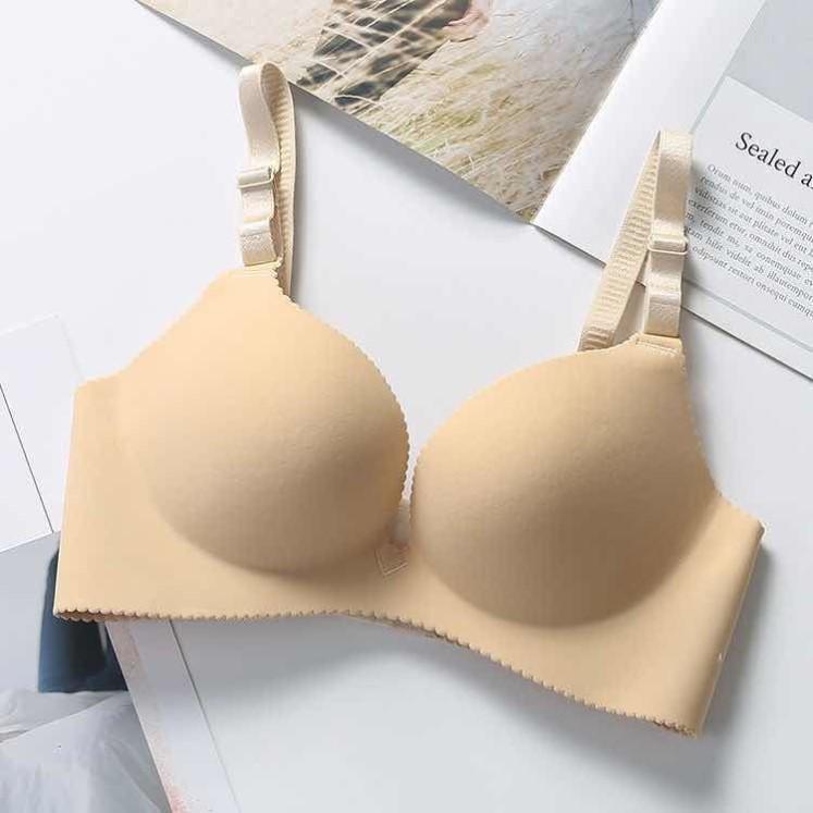 Seamless Wireless Bra: Soft Cotton, Thick Style for Small Bust Lift