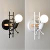Nordic Dwarf Climbing Stairs Wall Lamp for Kids' Room or Bedroom