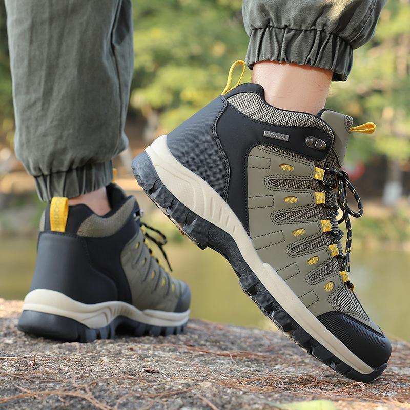 Spring New Outdoor Men'S Mid Top Anti Slip Mountaineering Shoes For Off Road Sports Comfortable Multi Functional Sports Shoes