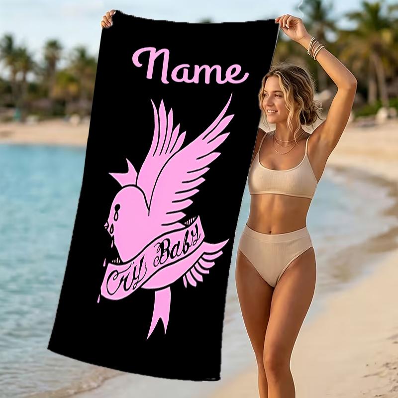 Customizable personalized beach towels Lil Peep themed designs.Suitable for the beach, yoga, sports;ideal as beach accessories