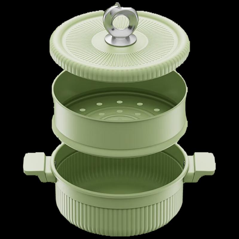 Городская миссис. Эмалированная кастрюля для супа и пароварка