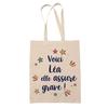 Tote Bag - PLANETEE - Léa She's Awesome! - Jute - Printed In France - Large Capacity