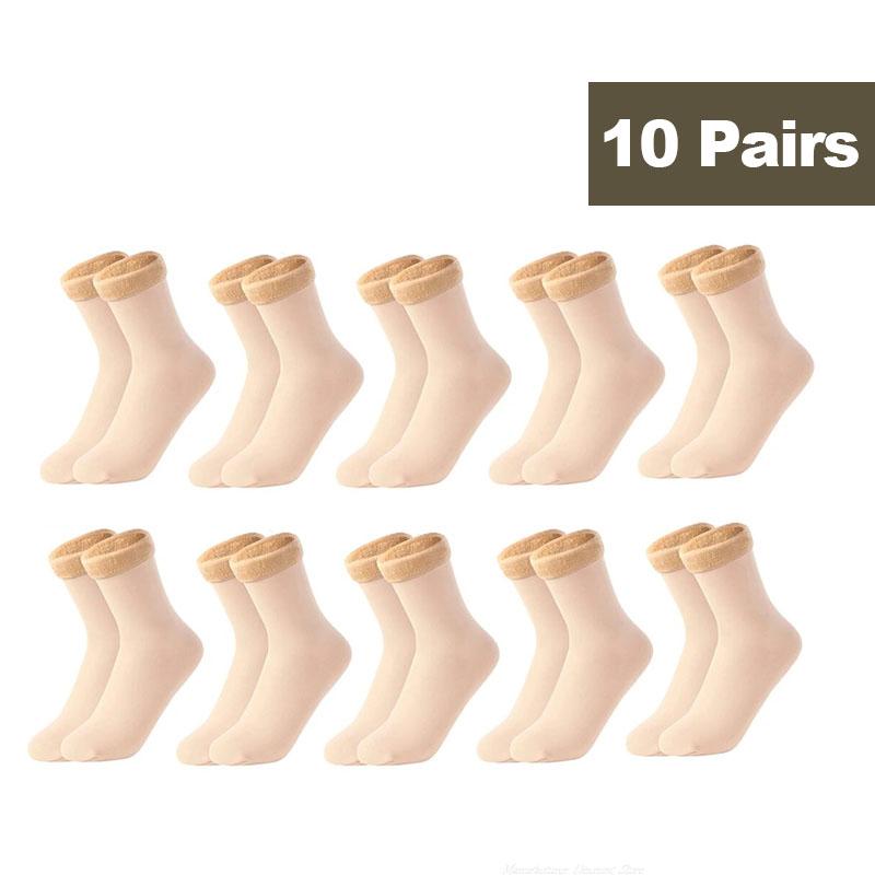 1/2/3/5/10Pairs Snow Velvet Boots Thicken Fleece Thermal Socks Women Winter Warm Short Socks Cashmere Wool Sock Home Floor Wear