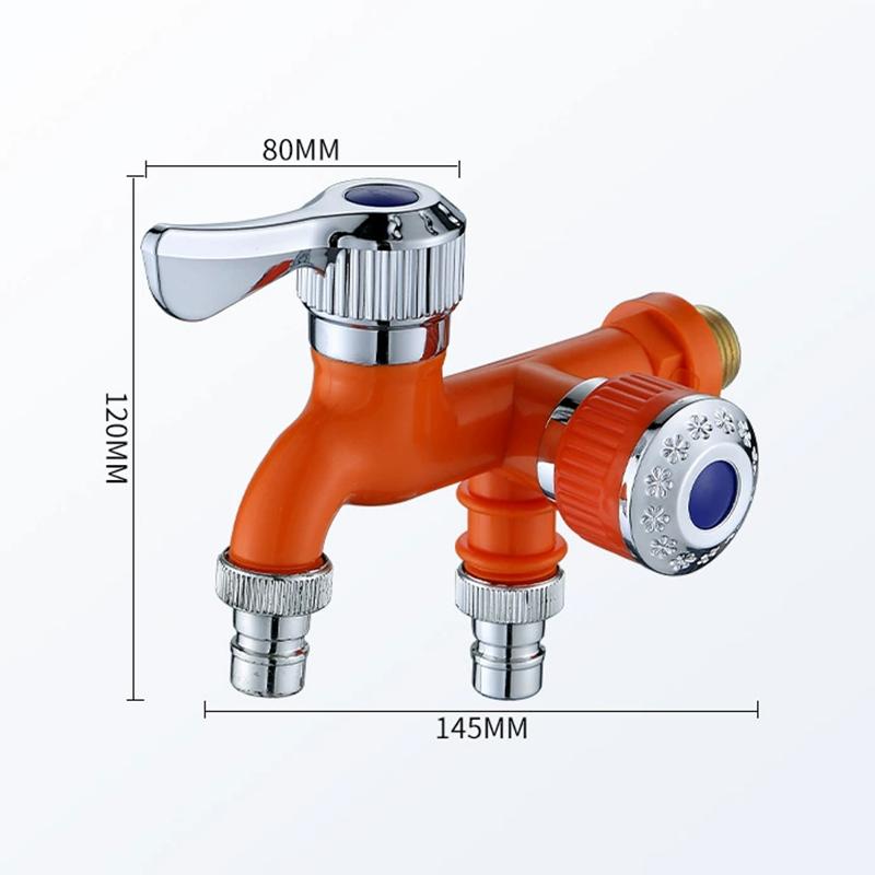 

Универсальный смеситель «Один вход и два выхода» Многофункциональный морозостойкий и брызгозащищенный смеситель для кухни автодома с двойным управлением для стиральной машины оранжевый