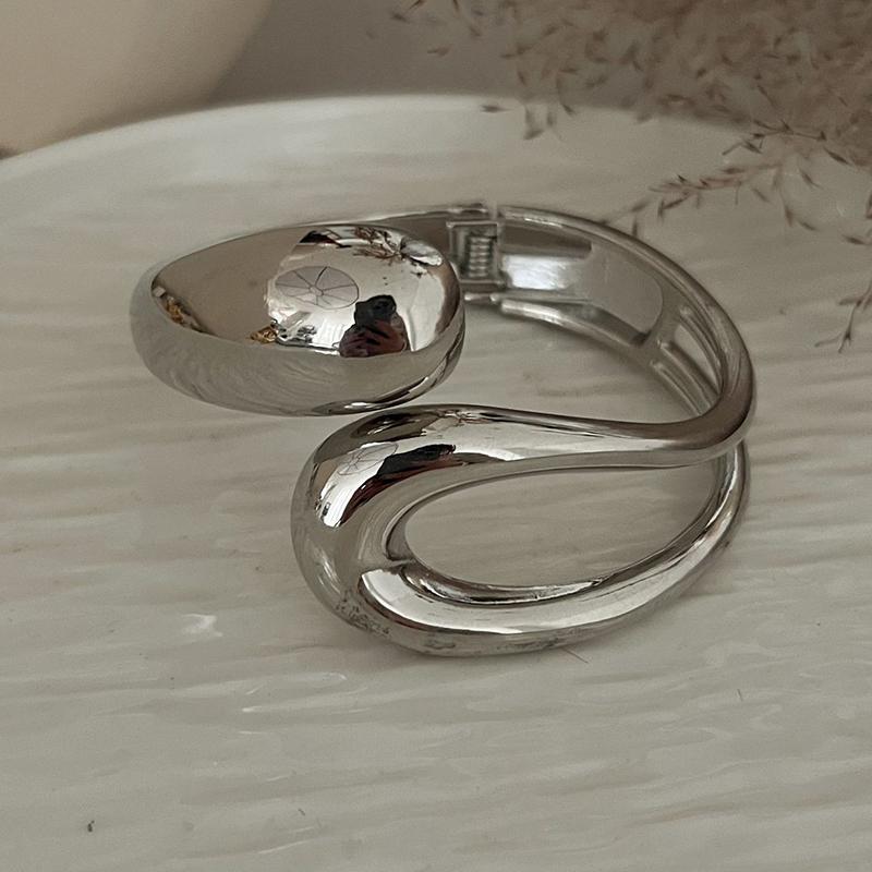 

Качество 4 стиля Широкие браслеты-манжеты Хип-хоп Панк Капля воды Геометрические Металлические Пружинные браслеты Для женщин Браслеты Мужские Ювелирные изделия