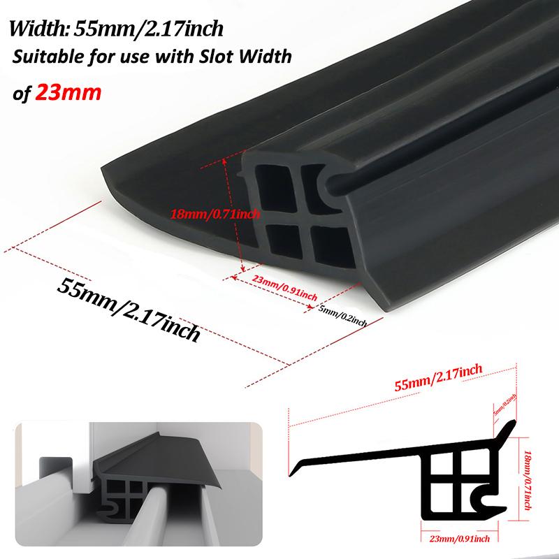 1m Aluminum Alloy Window Edge Water Deflector Sealing Strip Balcony Water Blocking Bar Sliding Window Windproof Waterproof Board