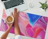 Desk Pad for Keyboard and Accessories Colorful Abstractions 90x45 Cm
