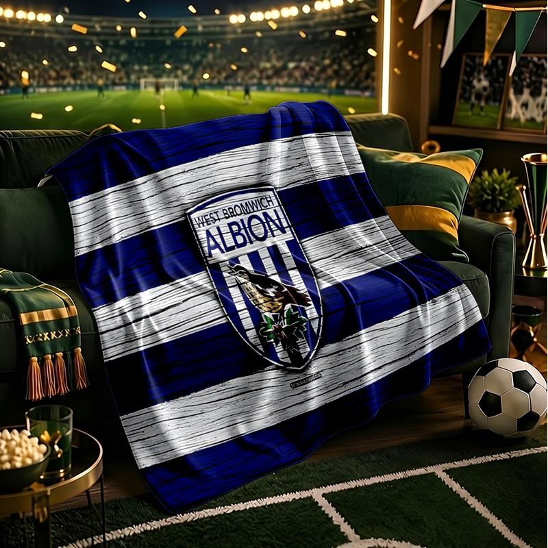 Bromwich Albion  Throws Blanket Flannel Blankets Plush for Couch Bed Gifts for Men Women Travel picnic blanket Christmas fan gifts