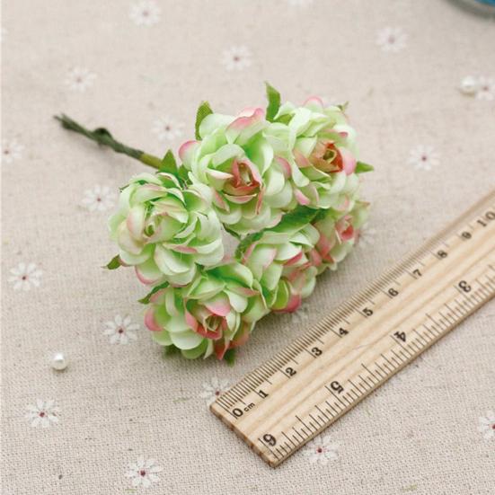 6 Piezas Flores Artificiales de Seda Ramo Floral de Boda Fiesta Decoración del Hogar