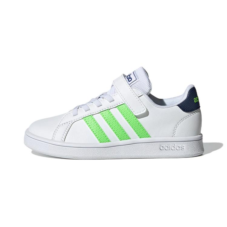 

Adidas Neo GRAND COURT Comfortable And Trendy Abrasion Resistant Low top Kids Skateboarding Shoes White Green GX5746 31