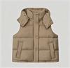 New four-grid down cotton vest women, autumn and winter removable hooded down cotton jacket vest women