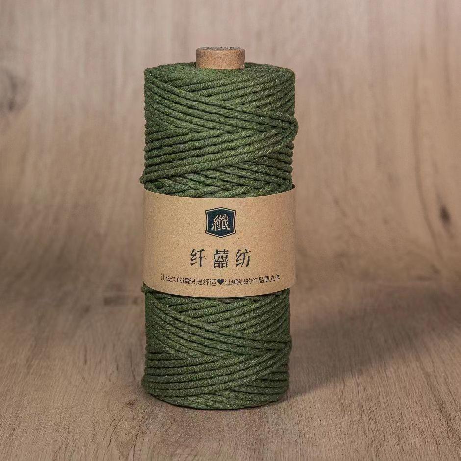 3Mm100M Colored Cotton Rope Thread Handmade Diy Bundled Woven Bag Wound Decorative Thread Tapestry Accessories Material
