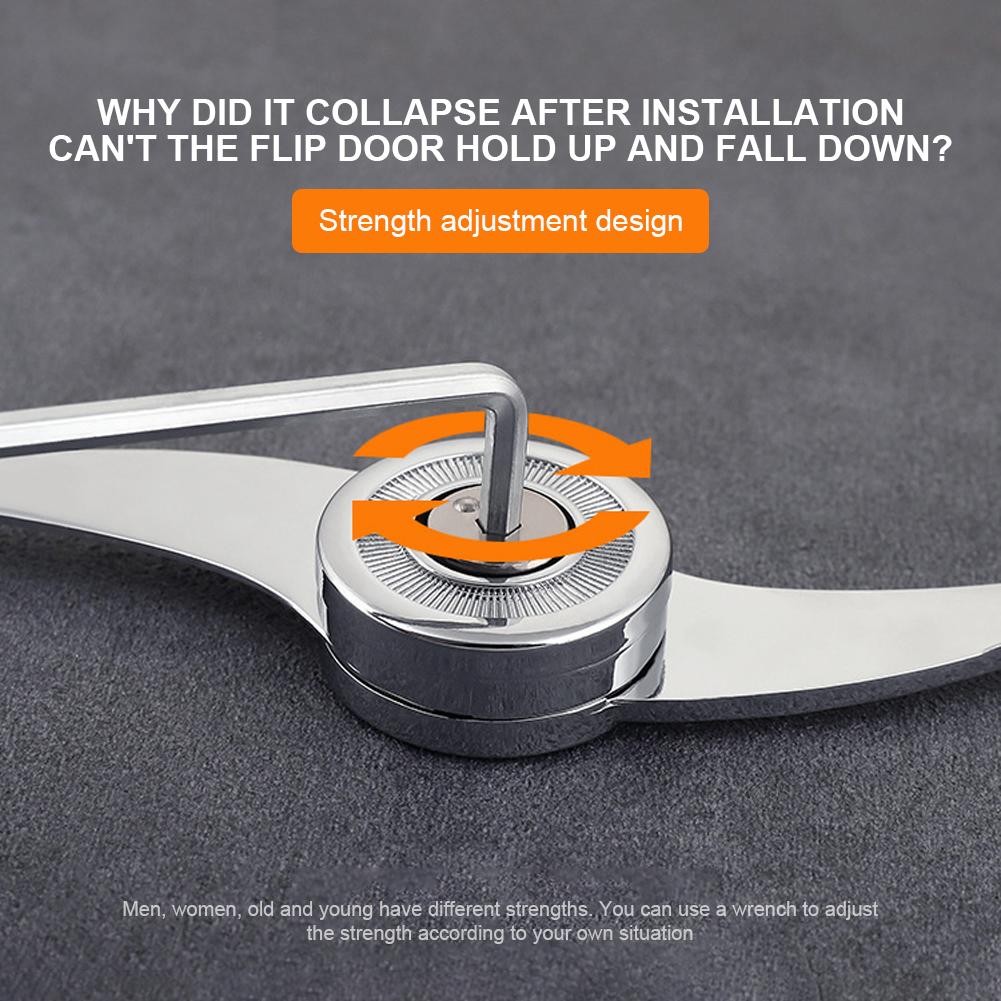 Skládací panty Zarážky víka Kovové panty pro podpěru víka s pomalým zavíráním Nastavitelná zarážka v jakékoli poloze pro dveře skříní a šatníků