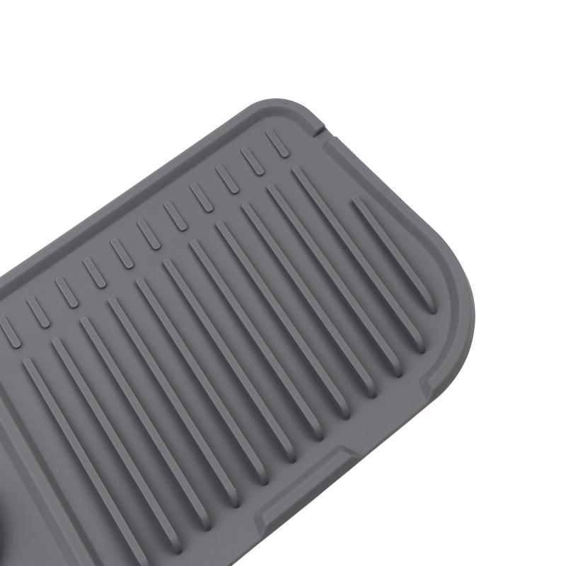 Kitchen Silicone Faucet Mat Bathroom Drain Soap Box Free Punch Drain Rack Washing Table Soap Tray Countertop Protector