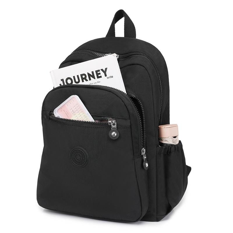 Lightweight Backpack Sleeve Pull Rod Women's Travel Backpack Water-repellent Nylon Schoolbag