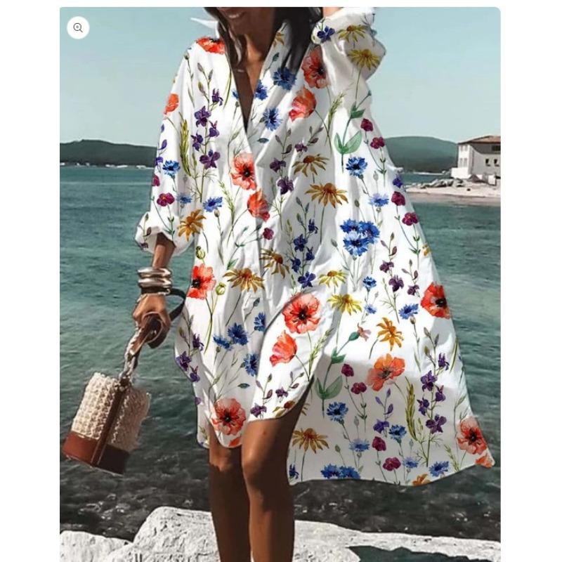 DICFY Women's Fashion Spring Autumn Long Sleeve Casual Dresses