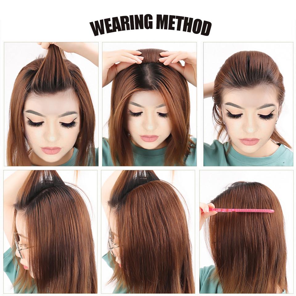WTB 20cm Additional Wig Piece Synthetic Wig Female One-piece Thickening Fluffy Head Replacement Pad Hair Piece