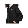 Nike Logo Print Long Comfortable Jacket Women Jackets Black DQ5746-010