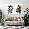 Watercolour Dirt Bike Motocross Posters Prints Canvas Painting Motorcycle Motorbike Wall Picture for Room Home Decor Biker Gift