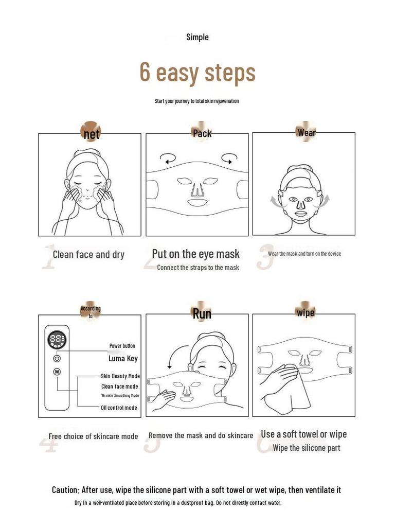 Photon LED Silicone Mask with FDA 510K Approval for Infrared Light Skin Rejuvenation & Blue Spectrum Therapy