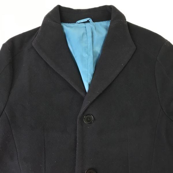 TRANS CONTINENTS Made In Italy Wool Short Coat Black Men’s M(USED)