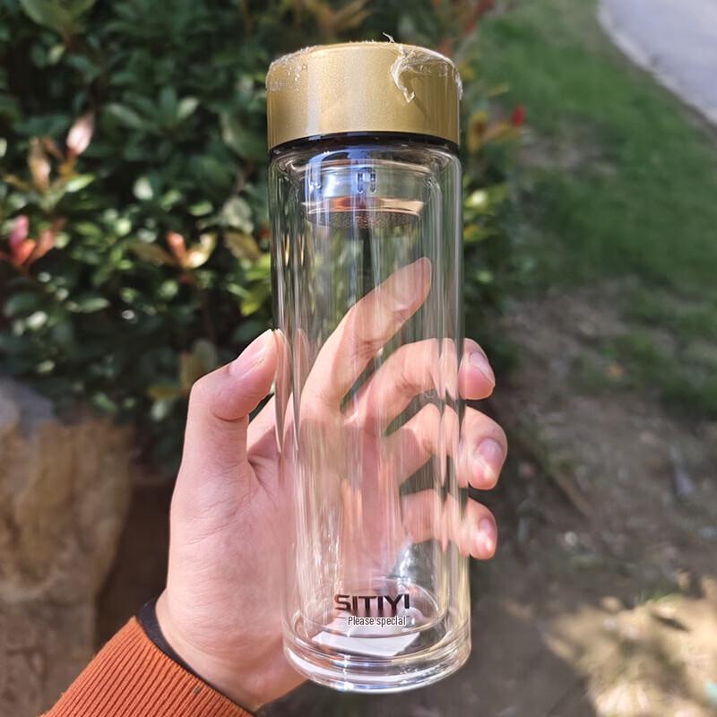 Double-Wall Insulated Glass Mug