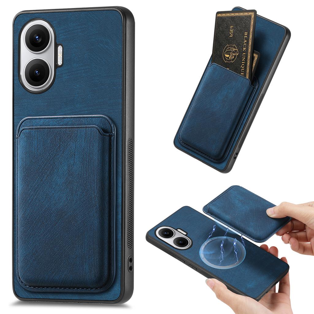 For Xiaomi Redmi Turbo 4 Pro 5G Magnetic Case Leather Back Cover with Detachable Card Holder