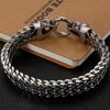 Stainless Steel Mesh Hand Skull Bracelet Man Rock and Roll Metal Wristband Bangle Link Chain Men's Party Jewelry Best Friends